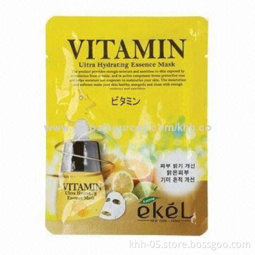 Mask Packaging Bag with Heat Cut Sealed Style, Made of OPP/VMCPP/CPP Materials